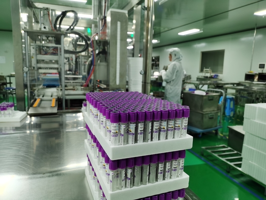 Purple Cap Vacuum K3 EDTA การเก็บเลือดด้วยหลอดเก็บตัวอย่างการฆ่าเชื้อด้วยรังสี