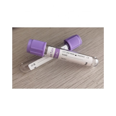 CE Mark Lavender Top EDTA Tube 8ml-10ml Edta K3 หลอดเก็บเลือด