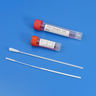 PP 5ml-10ml ชุดสุ่มตัวอย่างไวรัส Vtm Sampling Tube พร้อม 2pcs Flocked Swab