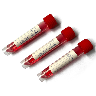 Red Cap 10ml ตัวอย่าง Swab Transport Tube พร้อมสารละลาย 3ml