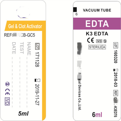 50-60mic PRP Blood Tube Labels สติ๊กเกอร์ฉลากทางการแพทย์ 10000 ชิ้น / ม้วน