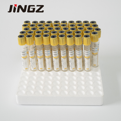 PET Gold Top Serum Separator หลอด 6ml Clot Activator Vacuum 13*100mm