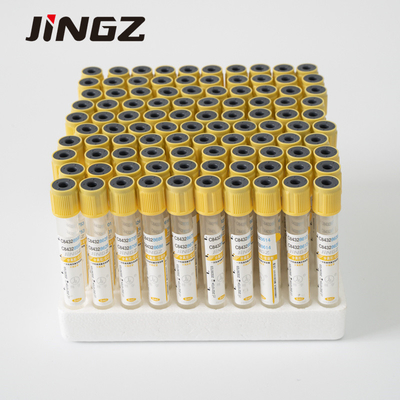Yellow Cap Vacuum 6ml Gel Clot Activator Tube 13 * 100 มม. ใช้ครั้งเดียว