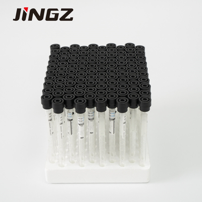 4NC ESR โซเดียมซิเตรต Vial 9x120mm Black Cap Venous Blood Collection Tube