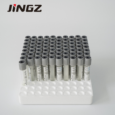 2ml PET Grey Sodium Fluoride ในหลอดเก็บเลือดสารกันเลือดแข็ง 13*75mm