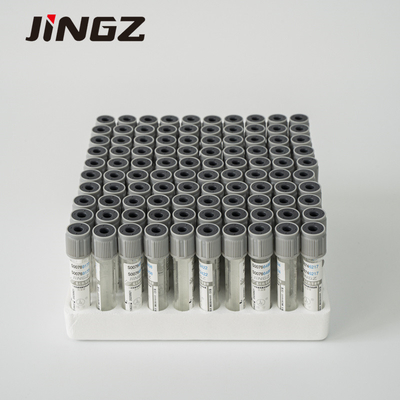 2ml PET Grey Sodium Fluoride ในหลอดเก็บเลือดสารกันเลือดแข็ง 13*75mm