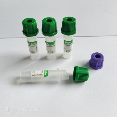 Green Cap Peripheral Micro Blood Collection Tube 0.25ml-1ml สำหรับกุมาร