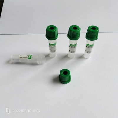 8 * 45 มม ลิทธิียมฮีพารีน มินิทุบสีเขียว มิโคร Nonvacuum ทุบที่มีท่อ
