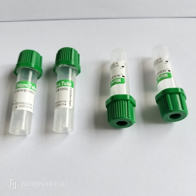 Green Cap Peripheral Micro Blood Collection Tube 0.25ml-1ml สำหรับกุมาร