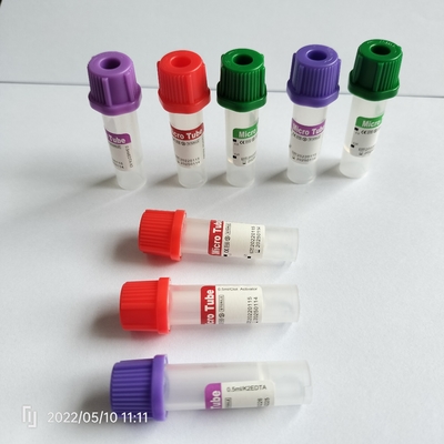 ไม่มีสารสกัด ท่อสีแดงขนาดเล็ก 0.5 ml ท่อเก็บเลือดเด็ก