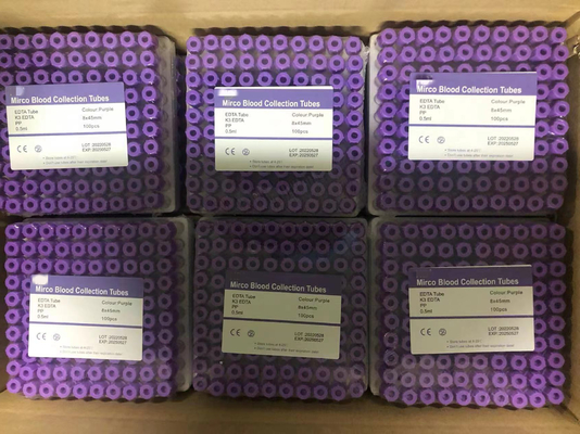 Non Vacuum Micro EDTA Tubes ไมโครเทนเนอร์สำหรับเด็ก PP 0.25ml