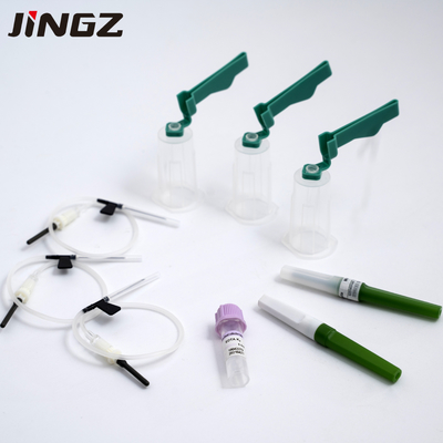 เข็มเจาะเลือดชนิดปากกา 21G ความปลอดภัย สีเขียว Flashback Vacuum Needle
