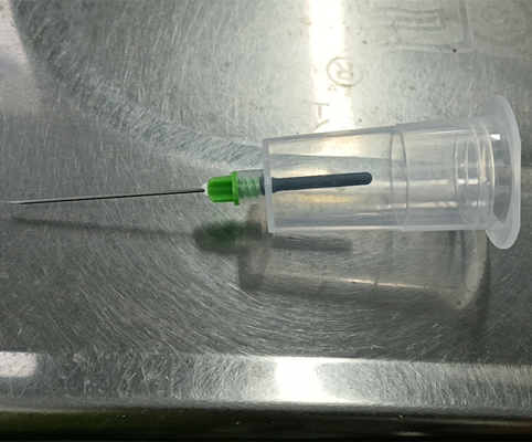 เข็มเจาะเลือดชนิดปากกา 21G ความปลอดภัย สีเขียว Flashback Vacuum Needle
