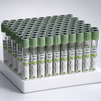คลินิกโซเดียมเฮปารินหลอดเก็บเลือด 2-10ml หลอดเลือดฝาเขียว