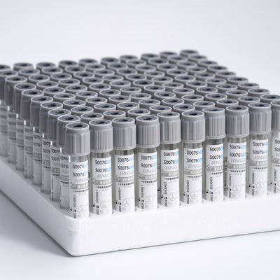 สีเทาหมวกสูญญากาศกลูโคสหลอดฟลูออไรด์การเก็บเลือดหลอดน้ำตาลหลอดแก้วหรือPET