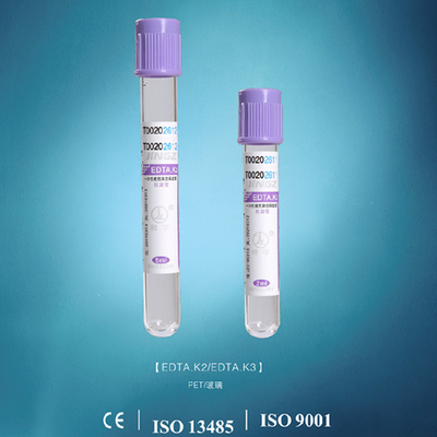 CE อนุมัติ K2 EDTA Tube หลอดดูดเลือดสูญญากาศแบบใช้แล้วทิ้ง 13 * 75mm