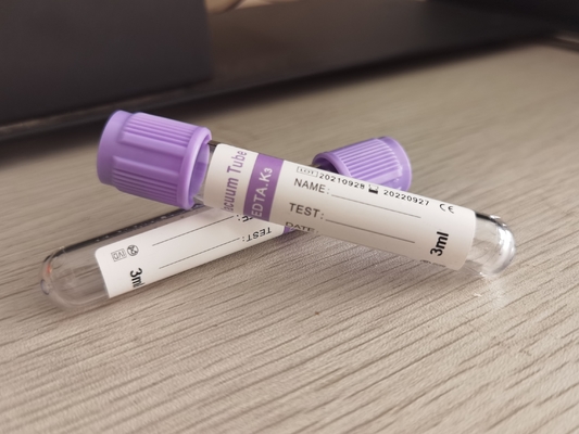 สเปรย์ K3edta Vacuum 2ml แก้วขวดทดสอบเลือดสีม่วง OEM Label