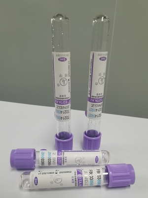 Singel ใช้ 3ml K3 EDTA Blood Collection หลอด Purple Blood Vial