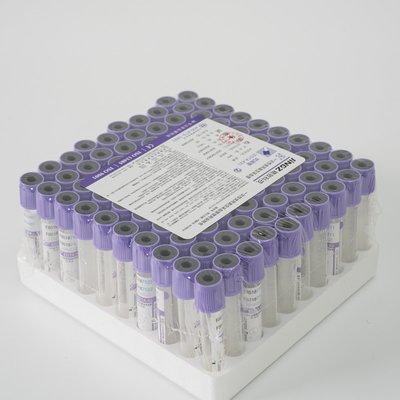 CE ISO Certified K3 Edta Vacuum 0.5ml-10ml หลอดทดลองสีม่วงด้านบน