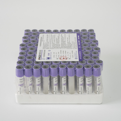ลาเวนเดอร์ K2 EDTA Tube Draw Volume 1ml-10ml สําหรับการเก็บเลือด