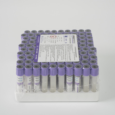 CE ISO Lavender Vacuum Tube K2edta หลอดเก็บเลือดสำหรับโรงพยาบาล