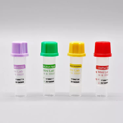 ทารกแรกเกิด 0.25 มล. หลอดไมโคร EDTA สำหรับการเก็บเลือดเด็กอุปกรณ์เสริมทางการแพทย์