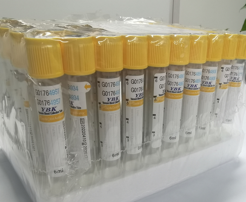 ทิ้ง 6ml พลาสติกเจลก้อน Activator Tube สำหรับการเก็บเลือด 13 * 100mm