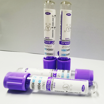 13*75 มม. K3 EDTA Blood Collection Tube Lavender Top Vacuum