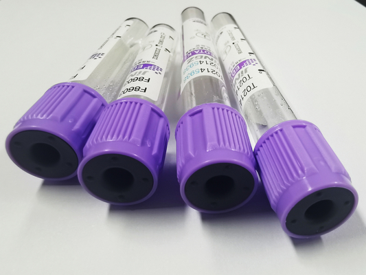 13*75 มม. K3 EDTA Blood Collection Tube Lavender Top Vacuum
