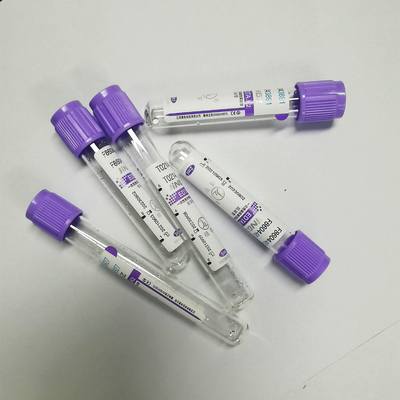 13*75 มม. K3 EDTA Blood Collection Tube Lavender Top Vacuum