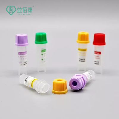 Heparin Vacuum Micro Blood Collection Tube 0.5ml PP 8 * 45 มม. สำหรับการใช้งานครั้งเดียว