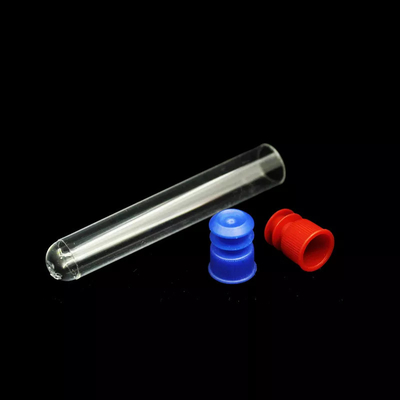 หลอดทดลองพลาสติกใสหลอดเก็บเลือดในห้องปฏิบัติการ 13*75mm 16*100mm