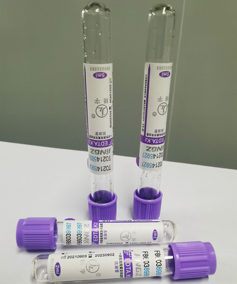 CE ISO Lavender Vacuum Tube K2edta หลอดเก็บเลือดสำหรับโรงพยาบาล