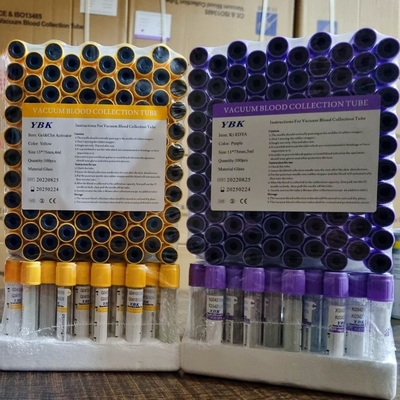 Vacuum Blood Collection ผู้ผลิตหลอด EDTA หลอดแก้ว PET 0.5-10 มล