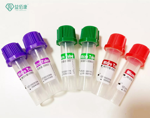 YBK หรือหลอดเก็บเลือดไมโคร OEM พร้อมเจลและตัวกระตุ้นก้อนขนาด 1.8ml 2.7ml 3.6ml