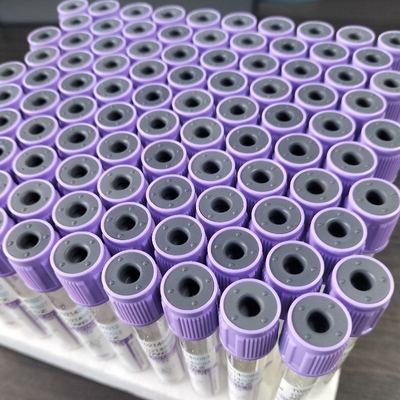 ลาเวนเดอร์ K2 EDTA Tube Draw Volume 1ml-10ml สําหรับการเก็บเลือด