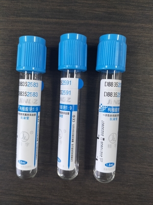 การทดสอบห้องปฏิบัติการ ซาเดียมซิตราท การเก็บเลือดในระยะว่าง PT Tube With Blue Top
