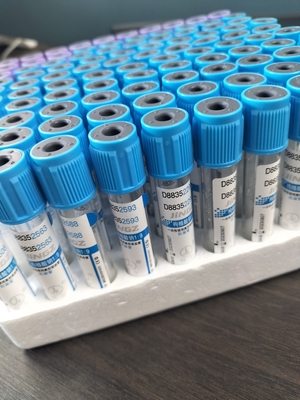 การทดสอบพยาบาลที่กําหนดตามความต้องการ PET Glass Natrium Citrate 3.2% PT Tube 2-10ml Vacuum Blood Collection Tube