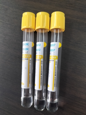 ท็อปสีเหลือง เซอร์ิลเจลกระตุ้นหลอดเลือด SST ท่อเก็บตัวอย่างเลือดระยะว่าง สําหรับโรงพยาบาล