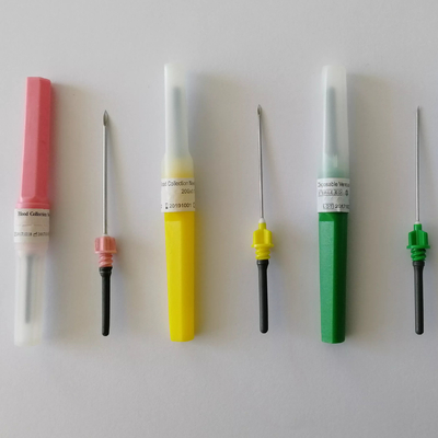 นาฬิกาสแตนเลสสแตนเลสแพทย์ใช้ครั้งเดียว Abs Pe 20-23g Multi Sample Needle สําหรับการเก็บเลือด